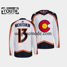 Kinder Colorado Avalanche Eishockey Trikot Valeri Nichushkin 13 Adidas 2022-2023 Reverse Retro Weiß Authentic